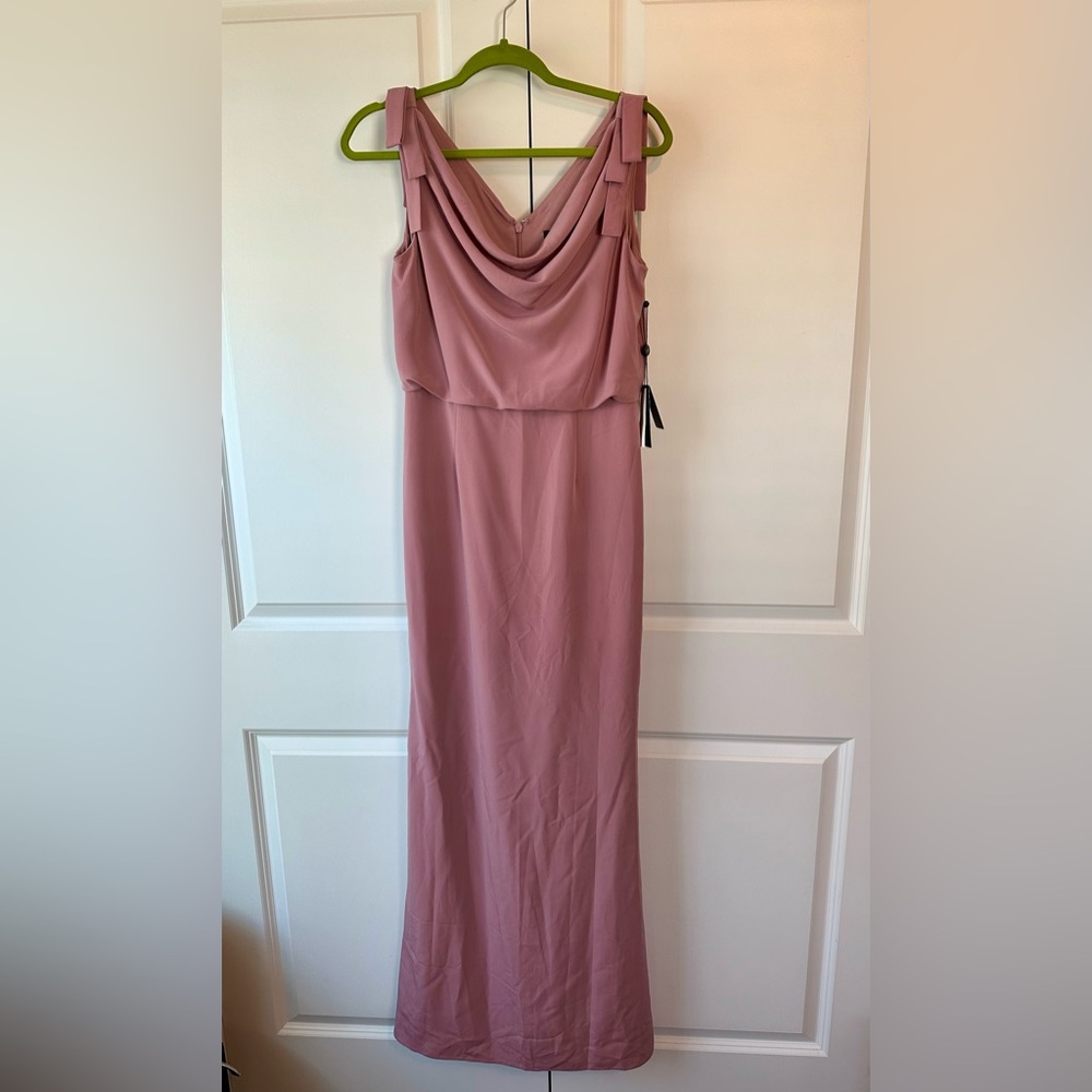 Adrianna Papell Cowl Crepe Dress Rose NWT (Size 6)
